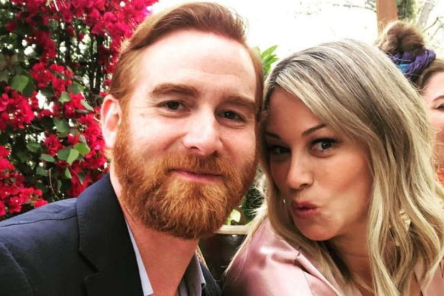 Andrew Santino and Jessica Michelle Singleton loving each other 