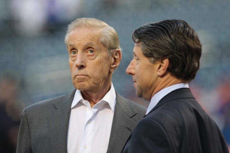 fred Wilpon with his son Bruce Wilpon
